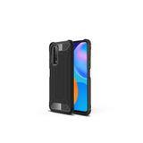 KZY İletişim-Huawei P Smart 2021 ile Uyumlu Kapak Çift Katmanlı Zırh Tank Kılıf - Siyah (Siyah)
