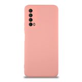 KZY İletişim Huawei P Smart 2021 ile Uyumlu Kapak İçi Kadife Kamera Korumalı Lansman Silikon Kılıf - Pembe