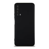 KZY İletişim Huawei P Smart 2021 ile Uyumlu Kapak İçi Kadife Kamera Korumalı Lansman Silikon Kılıf - Siyah