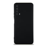 KZY İletişim Huawei P Smart 2021 ile Uyumlu Kapak İçi Kadife Kamera Korumalı Lansman Silikon Kılıf - Siyah