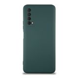 KZY İletişim Huawei P Smart 2021 ile Uyumlu Kapak İçi Kadife Kamera Korumalı Lansman Silikon Kılıf - Yeşil
