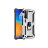 KZY İletişim Huawei P Smart 2021 ile Uyumlu Kapak Military Yüzüklü Stantlı Panzer Tank Kılıf - Gri