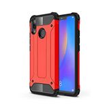 KZY İletişim-Huawei P Smart ile Uyumlu Kapak Çift Katmanlı Zırh Tank Kılıf - Kırmızı (KIRMIZI)