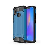 KZY İletişim-Huawei P Smart ile Uyumlu Kapak Çift Katmanlı Zırh Tank Kılıf - Mavi (Mavi)