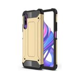 KZY İletişim-Huawei P Smart Pro 2019 ile Uyumlu Kapak Çift Katmanlı Zırh Tank Kılıf - Gold (GOLD)