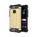 KZY İletişim-Huawei P10 Lite ile Uyumlu Kapak Çift Katmanlı Zırh Tank Kılıf - Gold (GOLD)