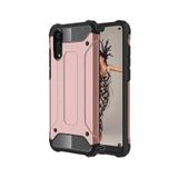 KZY İletişim-Huawei P20 ile Uyumlu Kapak Çift Katmanlı Zırh Tank Kılıf - Rose Gold (ROSE GOLD)