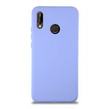KZY İletişim Huawei P20 Lite ile Uyumlu Kapak ile Uyumlu İçi Kadife Lansman Silikon Kılıf - Lila