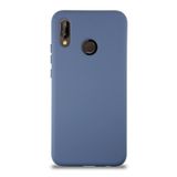 KZY İletişim Huawei P20 Lite ile Uyumlu Kapak ile Uyumlu İçi Kadife Lansman Silikon Kılıf - Petrol Mavisi