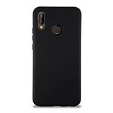 KZY İletişim Huawei P20 Lite ile Uyumlu Kapak ile Uyumlu İçi Kadife Lansman Silikon Kılıf - Siyah