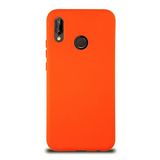 KZY İletişim Huawei P20 Lite ile Uyumlu Kapak ile Uyumlu İçi Kadife Lansman Silikon Kılıf - Turuncu