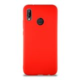 KZY İletişim Huawei P20 Lite ile Uyumlu Kılıf Soft Premier Renkli Silikon Kapak - Kırmızı