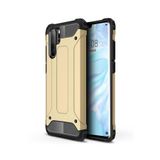 KZY İletişim-Huawei P30 Pro ile Uyumlu Kapak Çift Katmanlı Zırh Tank Kılıf - Gold (GOLD)