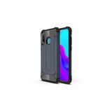 KZY İletişim-Huawei P40 Lite E ile Uyumlu Kapak Çift Katmanlı Zırh Tank Kılıf - Mavi (Mavi)