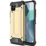 KZY İletişim-Huawei P40 Lite ile Uyumlu Kapak Çift Katmanlı Zırh Tank Kılıf - Gold (GOLD)