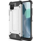 KZY İletişim-Huawei P40 Lite ile Uyumlu Kapak Çift Katmanlı Zırh Tank Kılıf - Gri (GRİ)