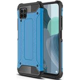 KZY İletişim-Huawei P40 Lite ile Uyumlu Kapak Çift Katmanlı Zırh Tank Kılıf - Mavi (Mavi)