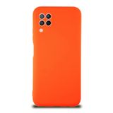 KZY İletişim Huawei P40 Lite ile Uyumlu Kapak ile Uyumlu İçi Kadife Kamera Korumalı Lansman Silikon Kılıf - Turuncu