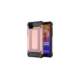 KZY İletişim-Huawei Y5P ile Uyumlu Kapak Çift Katmanlı Zırh Tank Kılıf - Rose Gold (ROSE GOLD)