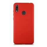 KZY İletişim Huawei Y7 2019 ile Uyumlu Kapak ile Uyumlu İçi Kadife Lansman Silikon Kılıf - Kırmızı