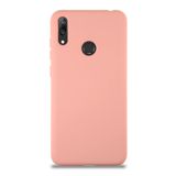KZY İletişim Huawei Y7 2019 ile Uyumlu Kapak ile Uyumlu İçi Kadife Lansman Silikon Kılıf - Pembe