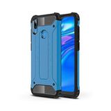 KZY İletişim-Huawei Y7 Prime 2019 ile Uyumlu Kapak Çift Katmanlı Zırh Tank Kılıf - Mavi (Mavi)