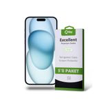 KZY İletişim iPhone 15 Plus ile Uyumlu Temperli Ekran Koruyucu Kırılmaz Cam Ekonomik 5'li Paket