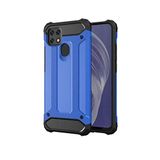 KZY İletişim-Oppo A15s ile Uyumlu Kapak Çift Katmanlı Zırh Tank Kılıf - Mavi (MAVİ)