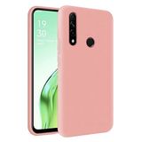 KZY İletişim Oppo A31 ile Uyumlu Kapak ile Uyumlu İçi Kadife Soft Logosuz Lansman Silikon Kılıf - Pembe