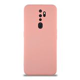 KZY İletişim Oppo A5 2020 ile Uyumlu Kapak ile Uyumlu İçi Kadife Kamera Korumalı Lansman Silikon Kılıf - Pembe