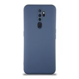 KZY İletişim Oppo A5 2020 ile Uyumlu Kapak ile Uyumlu İçi Kadife Kamera Korumalı Lansman Silikon Kılıf - Petrol Mavisi