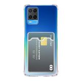 KZY İLETİŞİM Oppo A54 Kapak Kamera Korumalı Kartlıklı Darbe Emici Özellikli Şeffaf Silikon Kılıf