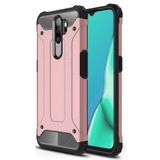 KZY İletişim-Oppo A9 2020 ile Uyumlu Kapak Çift Katmanlı Zırh Tank Kılıf - Rose Gold (ROSE GOLD)