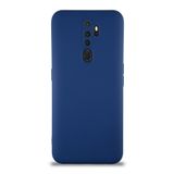 KZY İletişim Oppo A9 2020 ile Uyumlu Kapak ile Uyumlu İçi Kadife Kamera Korumalı Lansman Silikon Kılıf - Lacivert