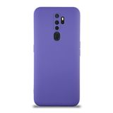KZY İletişim Oppo A9 2020 ile Uyumlu Kapak ile Uyumlu İçi Kadife Kamera Korumalı Lansman Silikon Kılıf - Mor