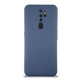KZY İletişim Oppo A9 2020 ile Uyumlu Kapak ile Uyumlu İçi Kadife Kamera Korumalı Lansman Silikon Kılıf - Petrol Mavisi