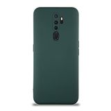 KZY İletişim Oppo A9 2020 ile Uyumlu Kapak ile Uyumlu İçi Kadife Kamera Korumalı Lansman Silikon Kılıf - Yeşil