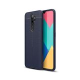KZY İletişim-Oppo A9 2020 ile Uyumlu Kılıf Darbe Korumalı Deri Görünümlü Silikon Arka Kapak - Lacivert (Lacivert)