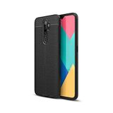 KZY İletişim-Oppo A9 2020 ile Uyumlu Kılıf Darbe Korumalı Deri Görünümlü Silikon Arka Kapak - Siyah (Siyah)