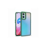 KZY İletişim Oppo A96 4G ile Uyumlu Kapak Metal Kamera Korumalı Arkası Şeffaf Silikon Kılıf - Yeşil