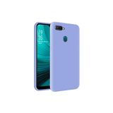 KZY İletişim Oppo AX7 ile Uyumlu İçi Kadife Soft Logosuz Lansman Silikon Kılıf - Lila