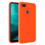 KZY İletişim Oppo AX7 ile Uyumlu İçi Kadife Soft Logosuz Lansman Silikon Kılıf - Turuncu