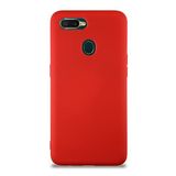 KZY İletişim Oppo AX7 ile Uyumlu Kapak ile Uyumlu İçi Kadife Lansman Silikon Kılıf - Kırmızı