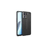 KZY İletişim-Oppo Reno 7 4G ile Uyumlu Kılıf Darbe Korumalı Deri Görünümlü Silikon Arka Kapak - Siyah (Siyah)