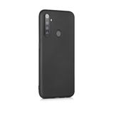 KZY İLETİŞİM Realme 5i ile uyumlu Kapak Mat Siyah Silikon Lux Kılıf