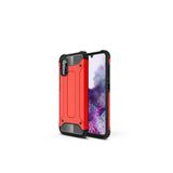KZY İletişim-Samsung Galaxy A02S ile Uyumlu Kapak Çift Katmanlı Zırh Tank Kılıf - Kırmızı (Kırmızı)