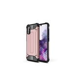 KZY İletişim-Samsung Galaxy A02S ile Uyumlu Kapak Çift Katmanlı Zırh Tank Kılıf - Rose Gold (Rose Gold)
