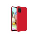 KZY İletişim Samsung Galaxy A02S ile Uyumlu Kapak Içi Kadife Soft Logosuz Lansman Silikon Kılıf - Kırmızı