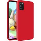 KZY İletişim Samsung Galaxy A02S ile Uyumlu Kapak Içi Kadife Soft Logosuz Lansman Silikon Kılıf - Kırmızı