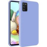 KZY İletişim Samsung Galaxy A02S ile Uyumlu Kapak Içi Kadife Soft Logosuz Lansman Silikon Kılıf - Lila
